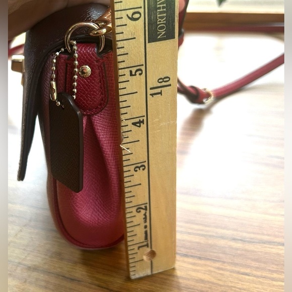 Coach Colorblock Satchel | Pink Red Plum Leather‎ | Preppy Chic Y2K Quiet Luxury - Picture 8 of 11